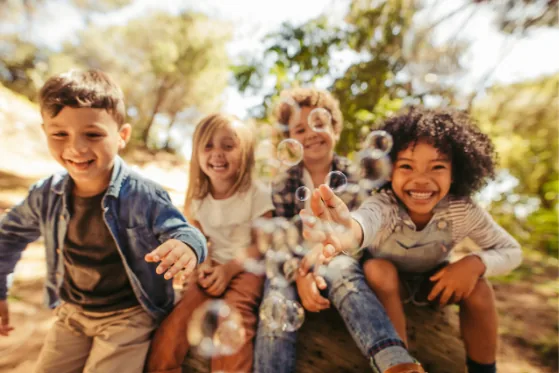 Children playing outdoors